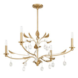 Presley 36-inch 4-light Champagne Gold Chandelier with Clear Glass Drops