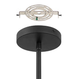 Courtney 12-inch Textured Black 5CCT LED Convertible Pendant with Clear Water Glass