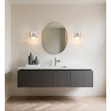 Dryden 5-inch 1-light Polished Nickel Vanity Light with Clear Ribbed Glass Shade