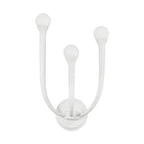 Dahlia 18-inch 3-light Textured White Wall Sconce with Opal Glass Shades