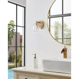 Valentina 5-inch 1-light Champagne Gold Vanity Light with Clear Glass Shade