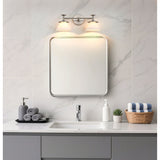 Tremolo 20-inch 2-light Brushed Nickel and Polished Nickel Vanity Light with Etched Opal Glass