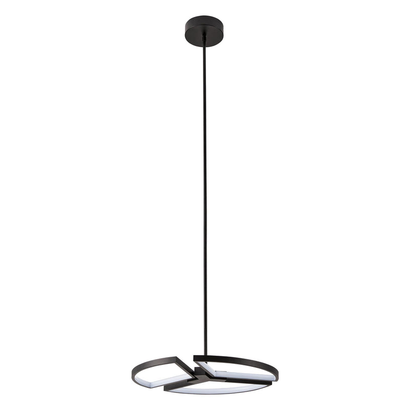 Alfie 20-inch 3-light Textured Black 3CCT LED Chandelier
