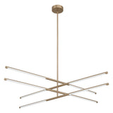 Overture 48-inch 8-light Champagne Gold 5CCT LED Chandelier