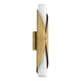Crescendo 24-inch 2-light Natural Brass Wall Sconce with Alabaster Glass