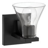 Gilford 5-inch 1-light Matte Black Vanity Light with Clear Glass Shade