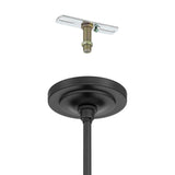 Presley 36-inch 4-light Textured Black Chandelier with Clear Glass Drops