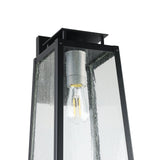 Salford 17-inch 1-light Matte Black Exterior Wall Sconce with Clear Antique Glass