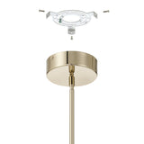 Novella 18-inch Polished Gold LED Convertible Pendant with White Glazed Ceramic Shade