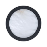 Argyle 8-inch Textured Black and Natural Alabaster 5CCT LED Flush Mount