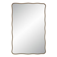 Basel Wall Mirror DARK ANTIQUE BRUSHED BRASS By Renwil