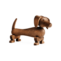 Kay Bojesen Dog, Walnut, H: 4.3" By Kay Bojesen