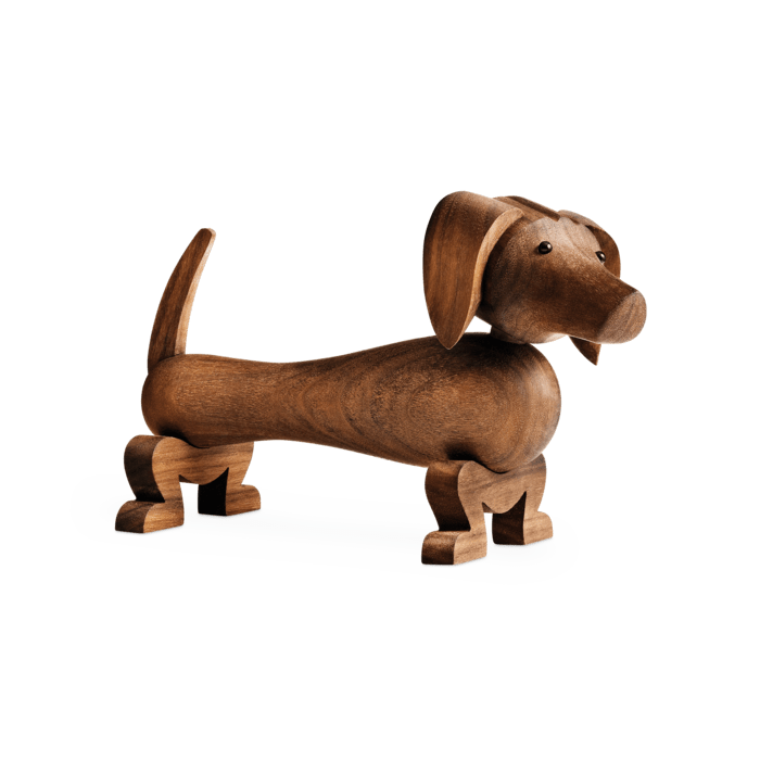 Kay Bojesen Dog, Walnut, H: 4.3" By Kay Bojesen