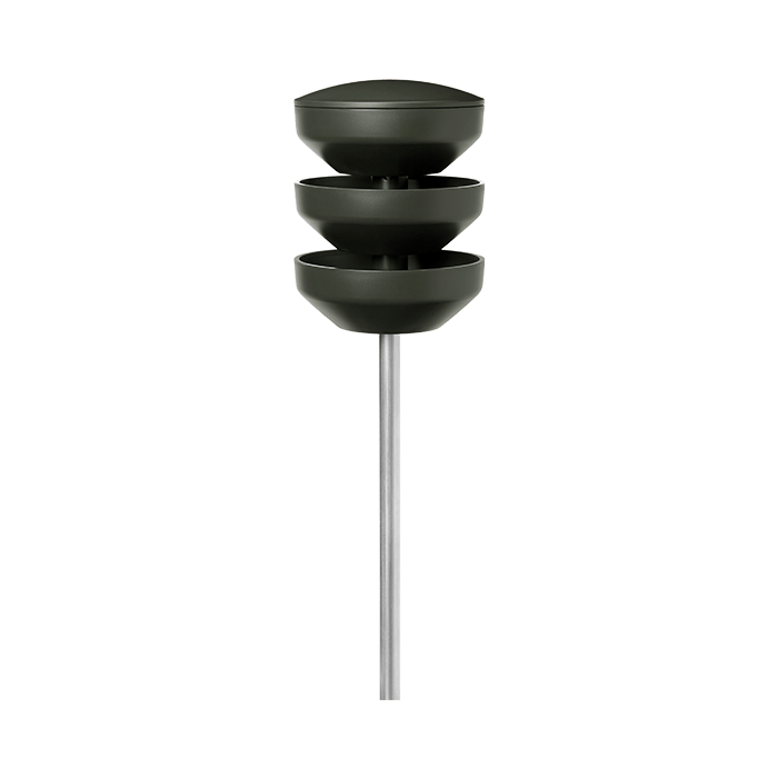 Rosendahl Recycled Bird-Feeding Station on Pole, Green, H: 42.1" By Rosendahl