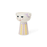 Bjørn Wiinblad Eva Vase, Lavender/Yellow, H: 5.9" By Bjorn Wiinblad