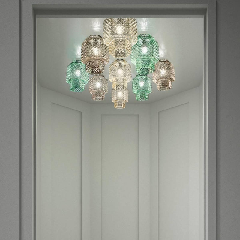Casa Blanca Ceiling Light by Sylcom, Color: Smoke - Vistosi, Size: Small,  | Casa Di Luce Lighting