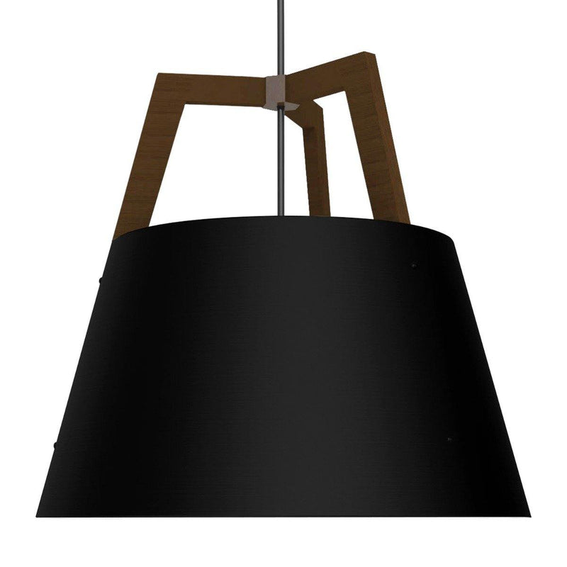 Imber Pendant by Cerno, Color: Matte Black/Matte White/Dark Stained Walnut - Cerno, Light Option: 3500K LED, Size: Small | Casa Di Luce Lighting