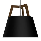 Imber Pendant by Cerno, Color: Matte Black/Matte White/Dark Stained Walnut - Cerno, Light Option: E26 (W/h Diffuser), Size: Large | Casa Di Luce Lighting
