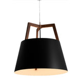 Imber Pendant by Cerno, Color: Matte Black/Matte White/Walnut - Cerno, Light Option: 2700K LED, Size: Large | Casa Di Luce Lighting