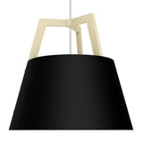 Imber Pendant by Cerno, Color: Matte Black/Matte White/White Washed Oak - Cerno, Light Option: 2700K LED, Size: Large | Casa Di Luce Lighting