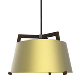 Ignis Pendant by Cerno, Color: Brushed Brass/Walnut - Cerno, Light Option: E26 (W/o Diffuser), Size: Large | Casa Di Luce Lighting