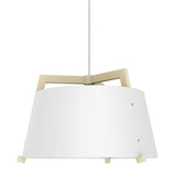 Ignis Pendant by Cerno, Color: Gloss White/White Washed Oak - Cerno, Light Option: E26 (W/o Diffuser), Size: Small | Casa Di Luce Lighting