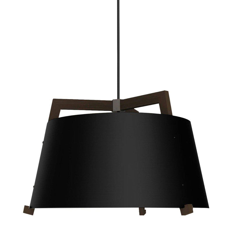 Ignis Pendant by Cerno, Color: Matte Black/Matte White/Dark Stained Walnut - Cerno, Light Option: 3500K LED, Size: Large | Casa Di Luce Lighting