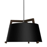 Ignis Pendant by Cerno, Color: Matte Black/Matte White/Dark Stained Walnut - Cerno, Light Option: E26 (W/o Diffuser), Size: Small | Casa Di Luce Lighting