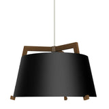 Ignis Pendant by Cerno, Color: Matte Black/Matte White/Walnut - Cerno, Light Option: E26 (W/o Diffuser), Size: Large | Casa Di Luce Lighting