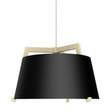 Ignis Pendant by Cerno, Color: Matte Black/Matte White/White Washed Oak - Cerno, Light Option: 3500K LED, Size: Small | Casa Di Luce Lighting