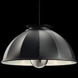 Cupola 76 Pendant by Fortuny by Venetia Studium, Color: Black, Finish: Silver Leaf,  | Casa Di Luce Lighting