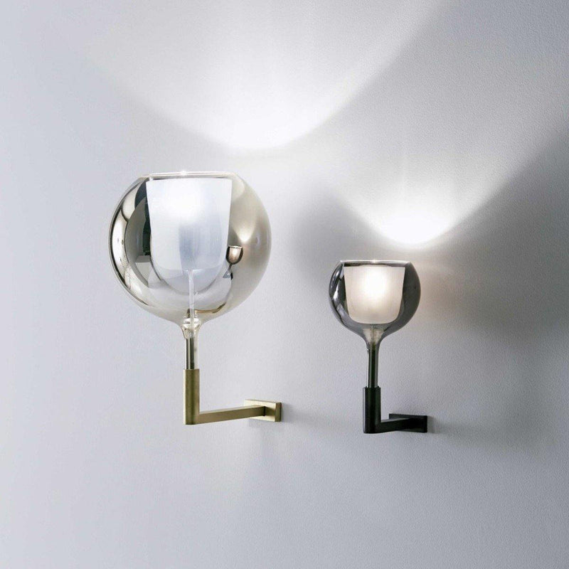 Glo Wall Lamp by Penta, Color: Transparent, Finish: Matt Gold-Penta, Size: Mini | Casa Di Luce Lighting