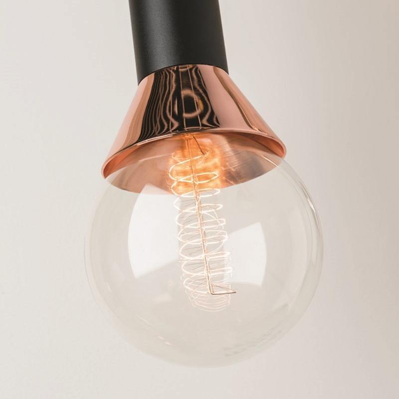 Black/Polished Copper Via Wall Sconce by Mitzi
