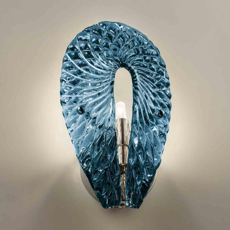 Gabbiano Wall Light by Sylcom, Color: Amber, Clear, Blue, Smoke - Vistosi, Number of Lights: 1, 2,  | Casa Di Luce Lighting