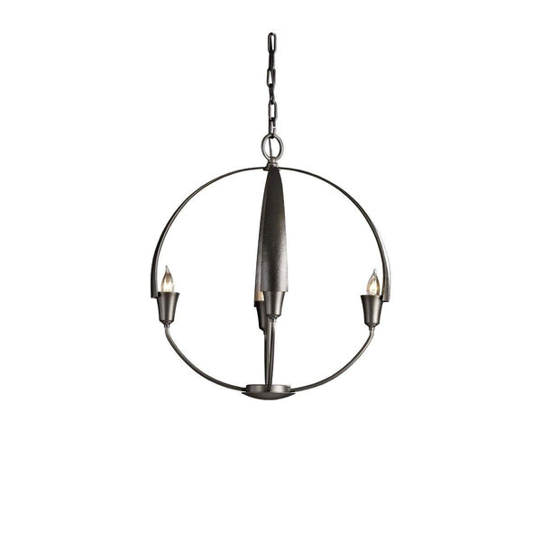 Cirque Small Chandelier by Hubbardton Forge, Finish: White, Bronze, Dark Smoke,  Black, Oil Rubbed Bronze, Natural Iron, Vintage Platinum, Soft Gold, Sterling and Modern Brass, , | Casa Di Luce Lighting