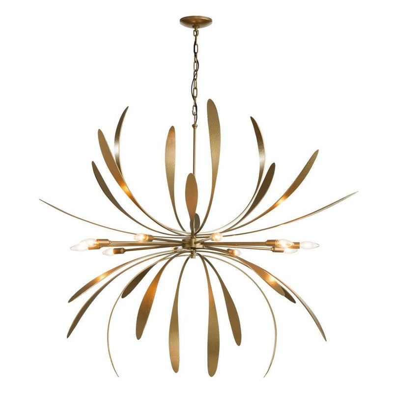 Dahlia Chandelier by Hubbardton Forge, Finish: Soft Gold-Hubbardton Forge, Size: Large,  | Casa Di Luce Lighting