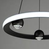 Nodes LED Chandelier By ET2, Finish: Black, Diameter: 18 inch