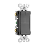 Black Radiant Two Single Pole Switch and Single Pole 3 Way by Legrand Adorne
