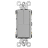 Gray Radiant Two Single Pole Switch and Single Pole 3 Way by Legrand Adorne
