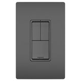 Black Radiant Two Single Pole Switch and Single Pole 3 Way by Legrand Adorne
