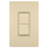 Ivory Radiant Two Single Pole Switches by Legrand Adorne
