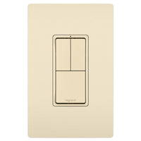Light Almond Radiant Two Single Pole Switch and Single Pole 3 Way by Legrand Adorne
