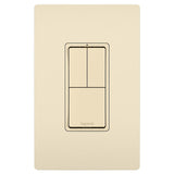 Light Almond Radiant Two Single Pole Switch and Single Pole 3 Way by Legrand Adorne
