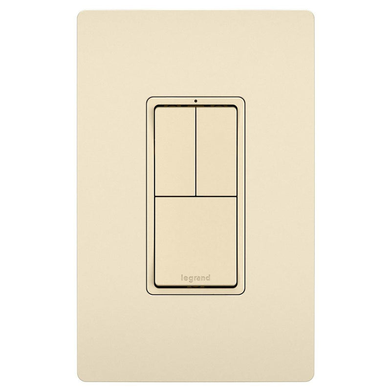 Light Almond Radiant Two Single Pole Switch and Single Pole 3 Way by Legrand Adorne

