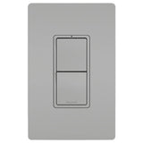 Gray Radiant Two Single Pole Switches by Legrand Adorne
