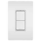 White Radiant Two Single Pole Switches by Legrand Adorne
