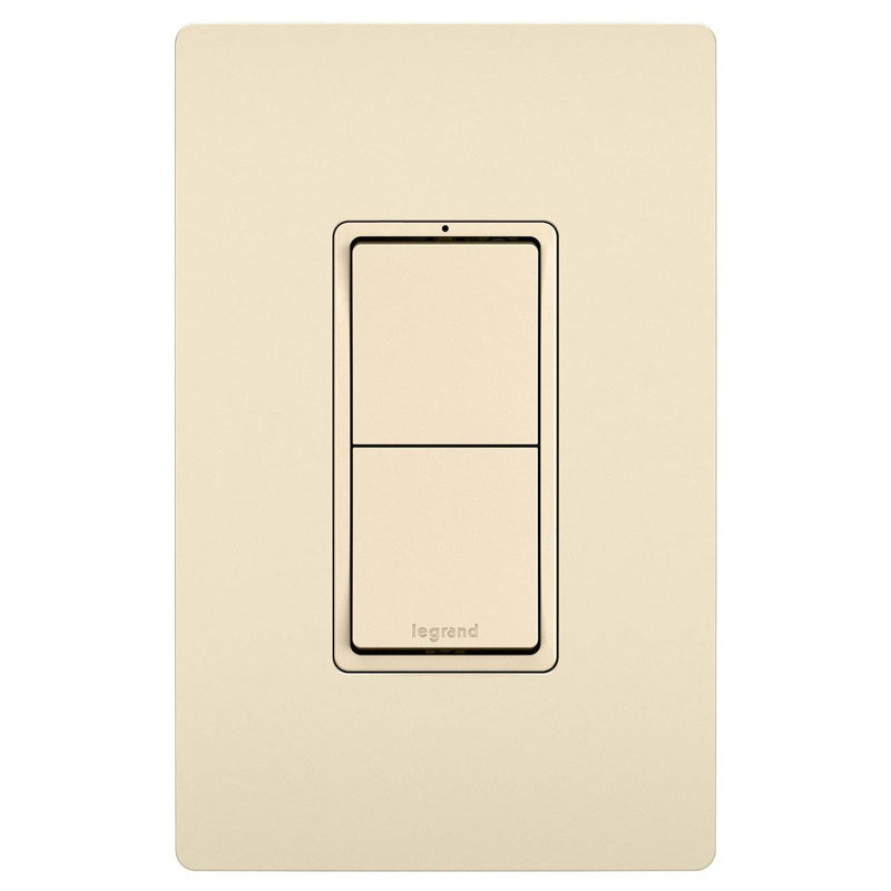 Light Almond Radiant Two Single Pole Switches by Legrand Adorne
