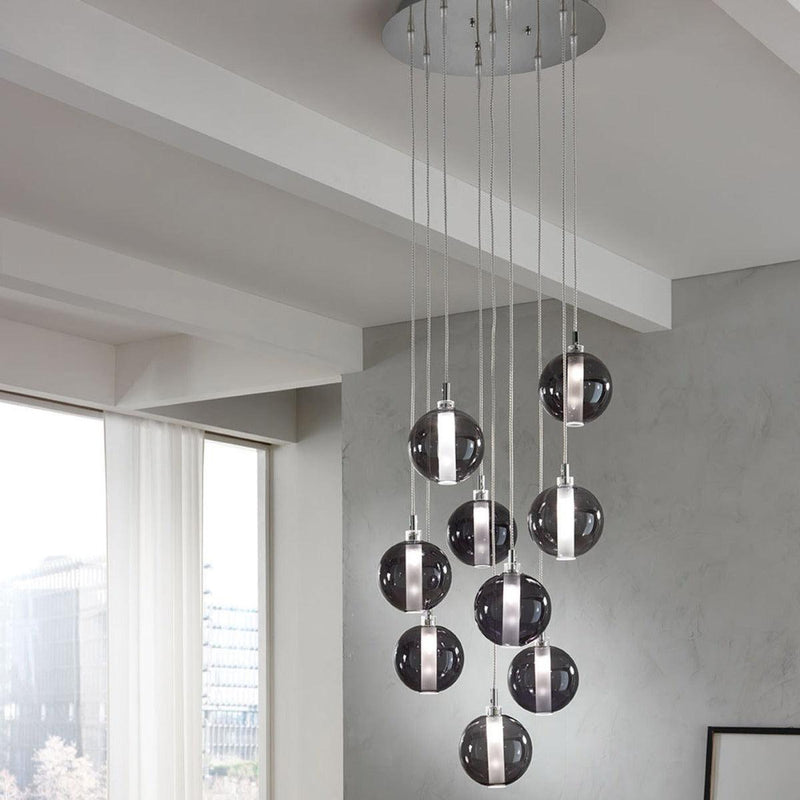 Eclisse 1299.9L Chandelier by Cangini & Tucci, Color: Clear, Black, Steel-Cangini & Tucci, Gold, Bronze, Rose Gold-Cangini & Tucci, Rainbow-Cangini & Tucci, ,  | Casa Di Luce Lighting