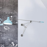 Nickel Plated and Glossy Baby Blue Diana Wall Lamp by Delightfull