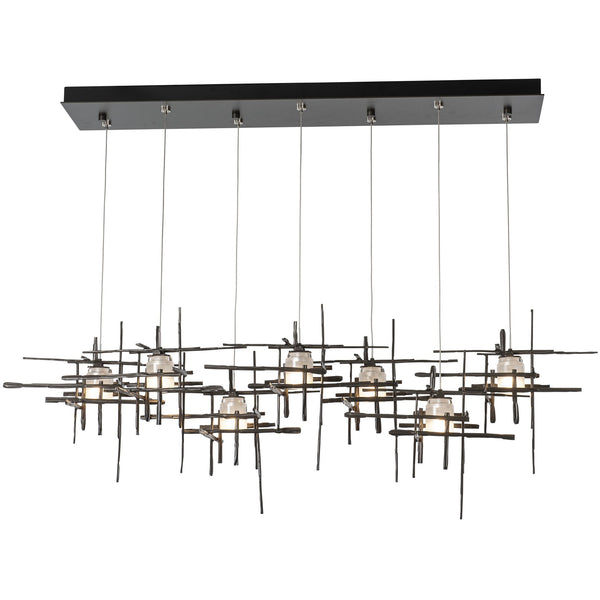 Frosted Glass-Dark Smoke Tura Linear Suspension by Hubbardton Forge